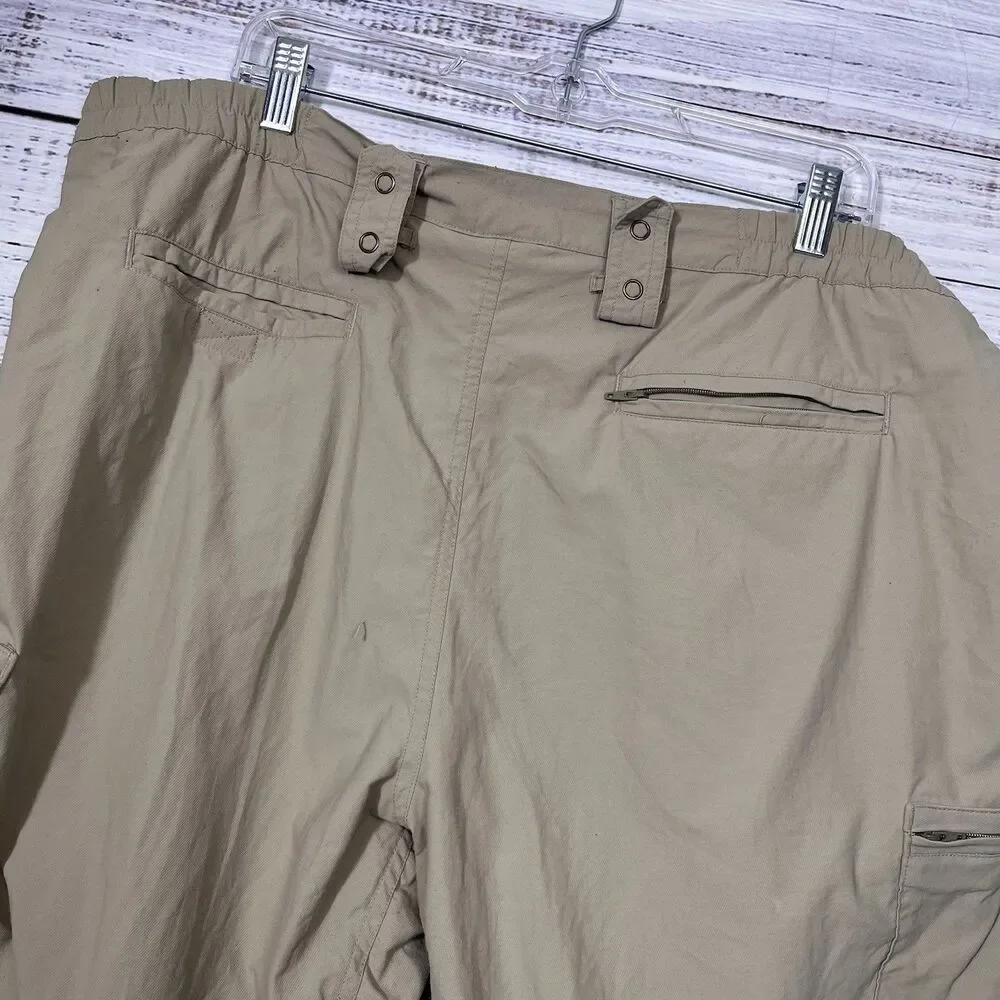 Ex Officio Convertible Pants Lightweight Quick Dry Cargo Fishing Hiking Mens L